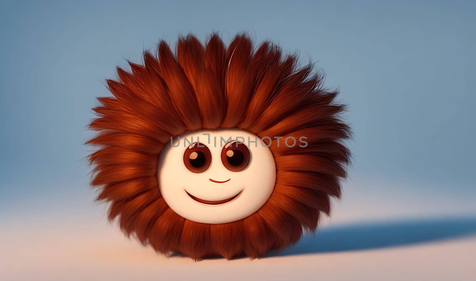 The image is a cartoon lion with a big smile on its face, looking happy and friendly.