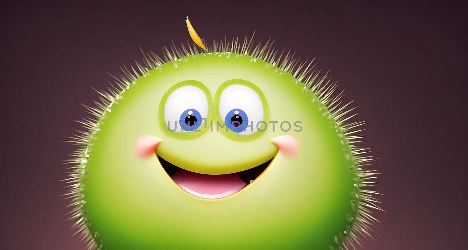 The image is a cartoon image of a smiling green cactus with big eyes and a smile on its face.