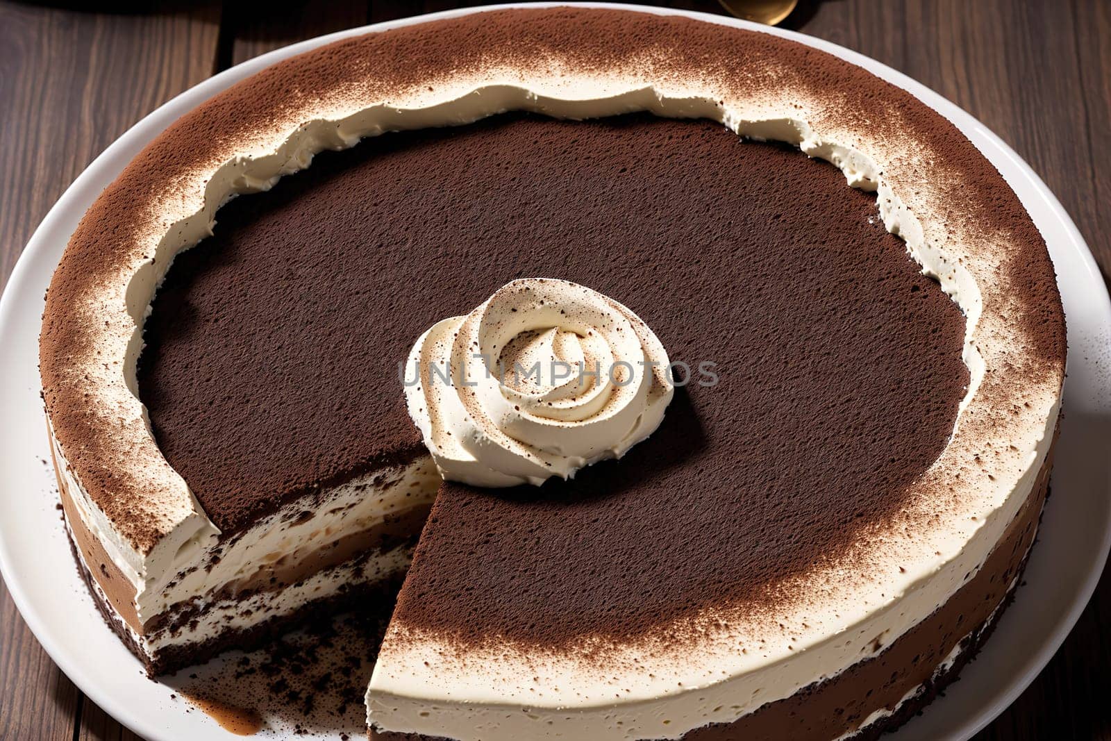 The image shows a slice of cheesecake on a plate with a fork next to it.