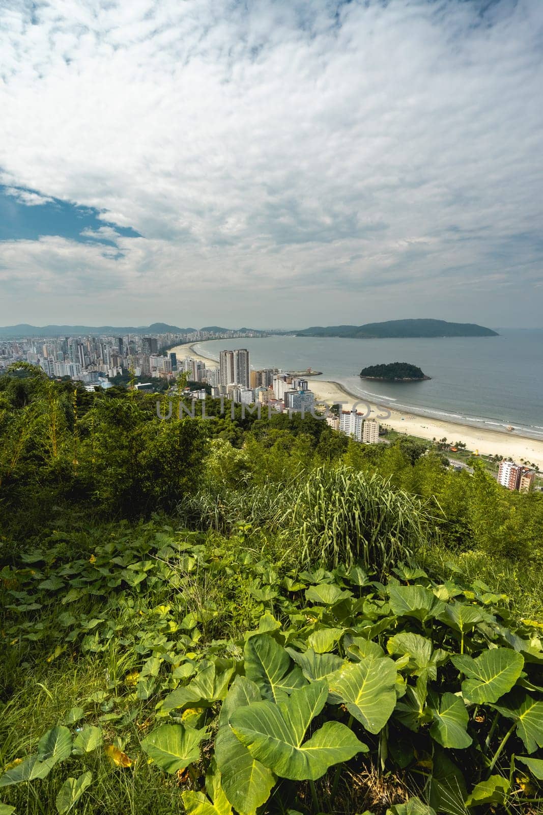 Panoramic view from Santos, Brazil.