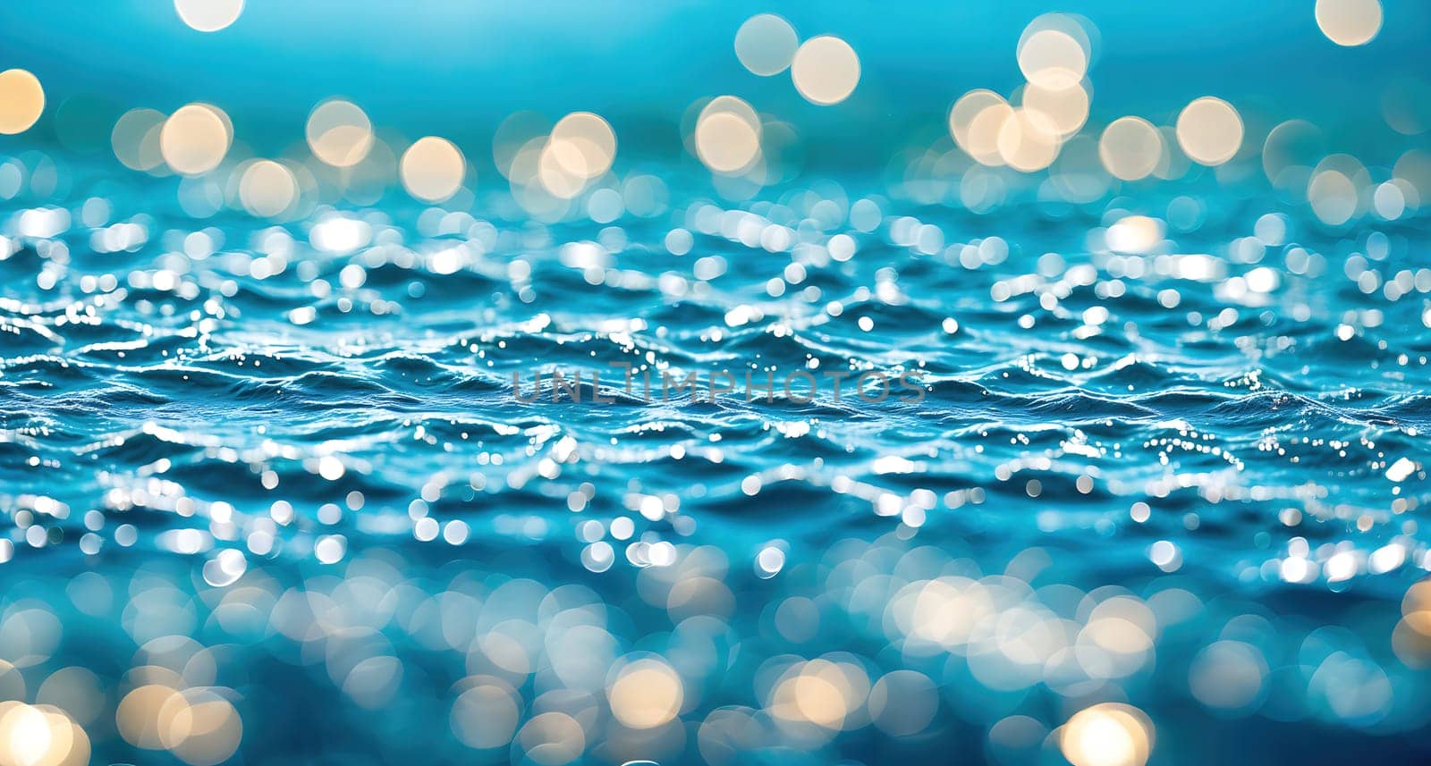The image is a photograph of a body of water with ripples and reflections of light on the surface.