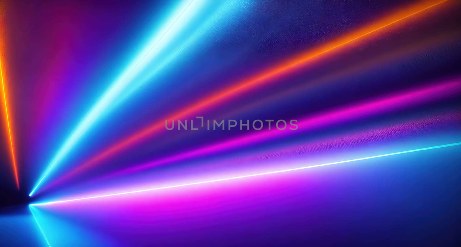The image is a colorful, abstract artwork with rays of light emanating from the center.