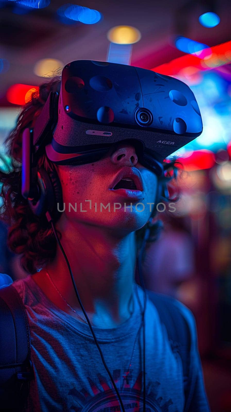 Virtual Reality Arcade Blurs Realities in Business of Immersive Gaming, VR stations and excited players blur a story of digital escapism and fun in the virtual reality arcade business.