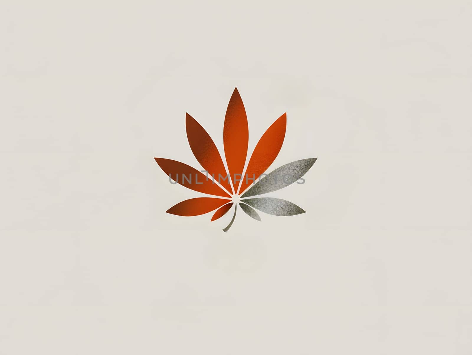A creative arts logo featuring a red and silver leaf on a white background by Nadtochiy