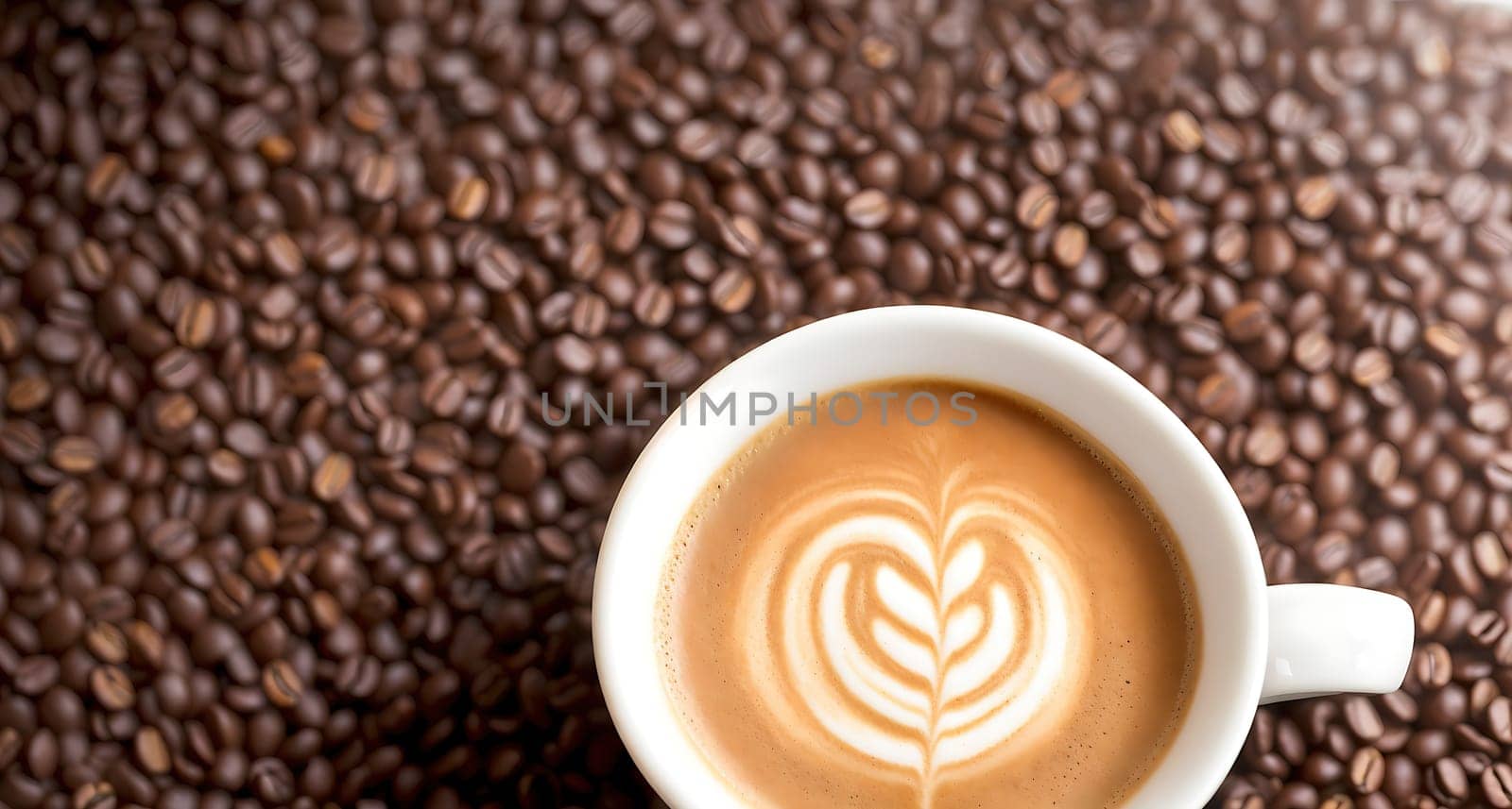 The image shows a cup of coffee with a heart shape made out of foam on top.