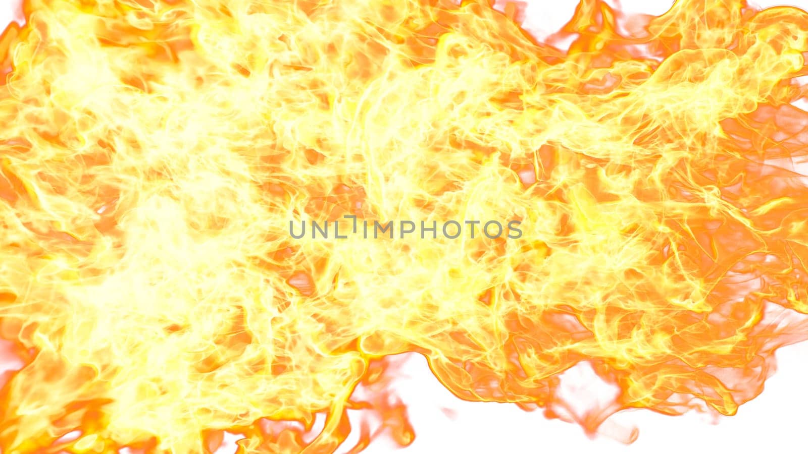 3d illustration. Flame flare on white background