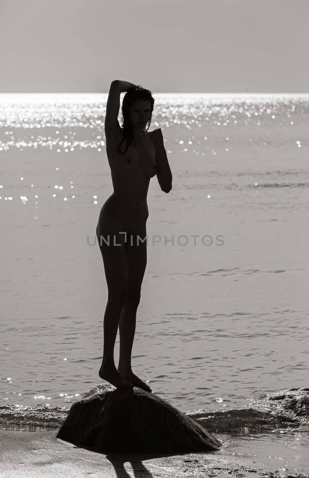 Nude Woman Posing At The Seaside by palinchak