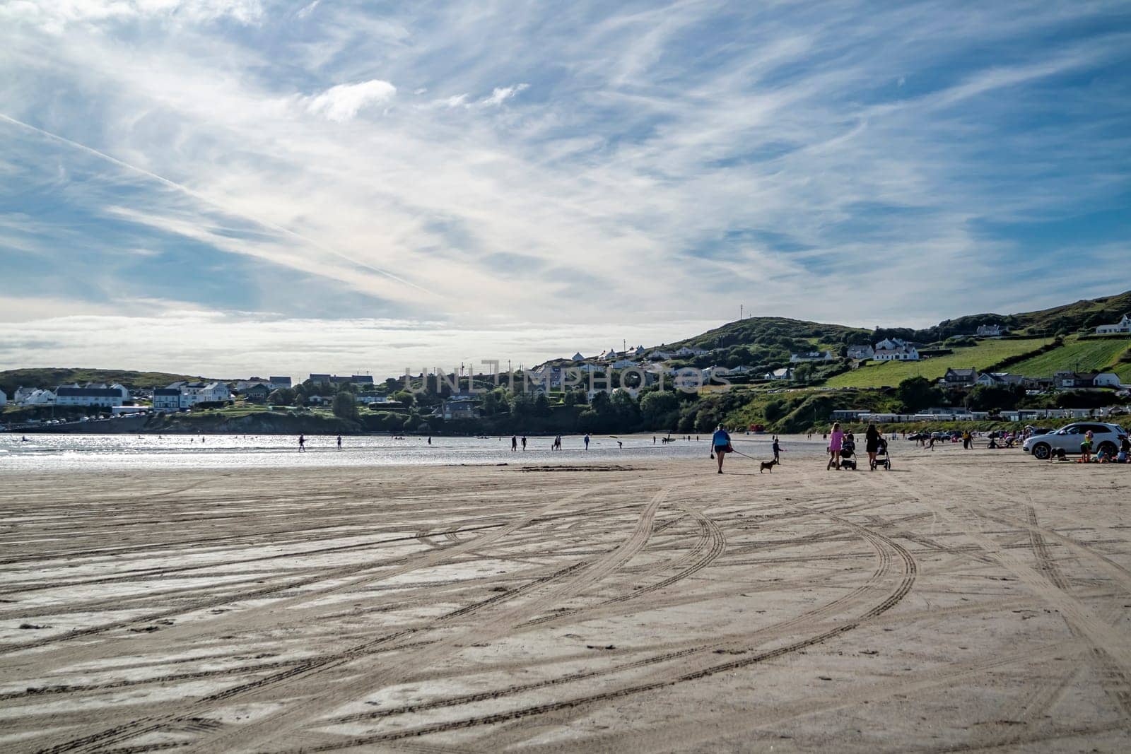 The beach in Downings, County Donegal, Ireland.