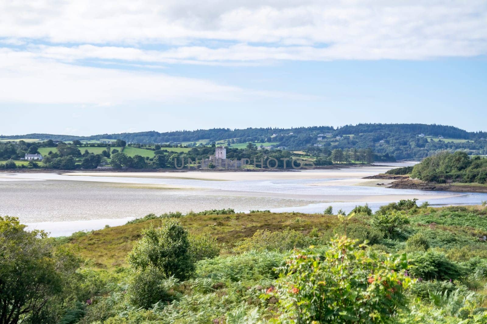 Doe castle seen from the Doe castle viewpoint.