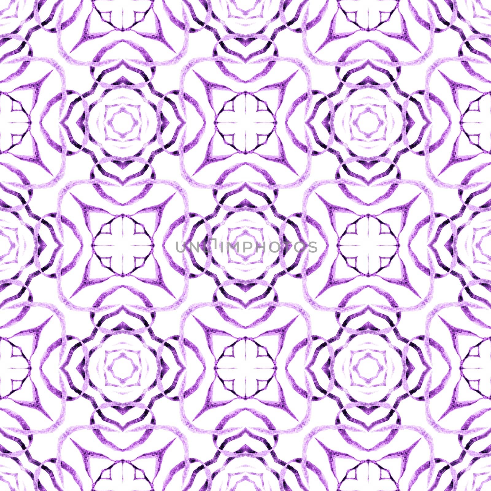 Chevron watercolor pattern. Purple fancy boho chic summer design. Textile ready stunning print, swimwear fabric, wallpaper, wrapping. Green geometric chevron watercolor border.