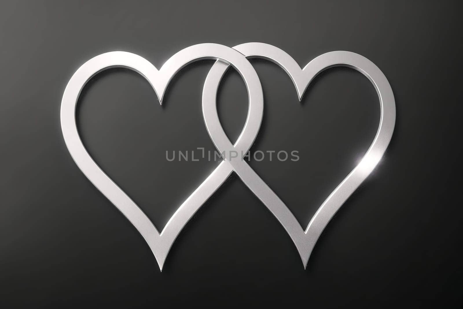 The image is a heart symbol made of two interconnected hearts, one on top of the other.