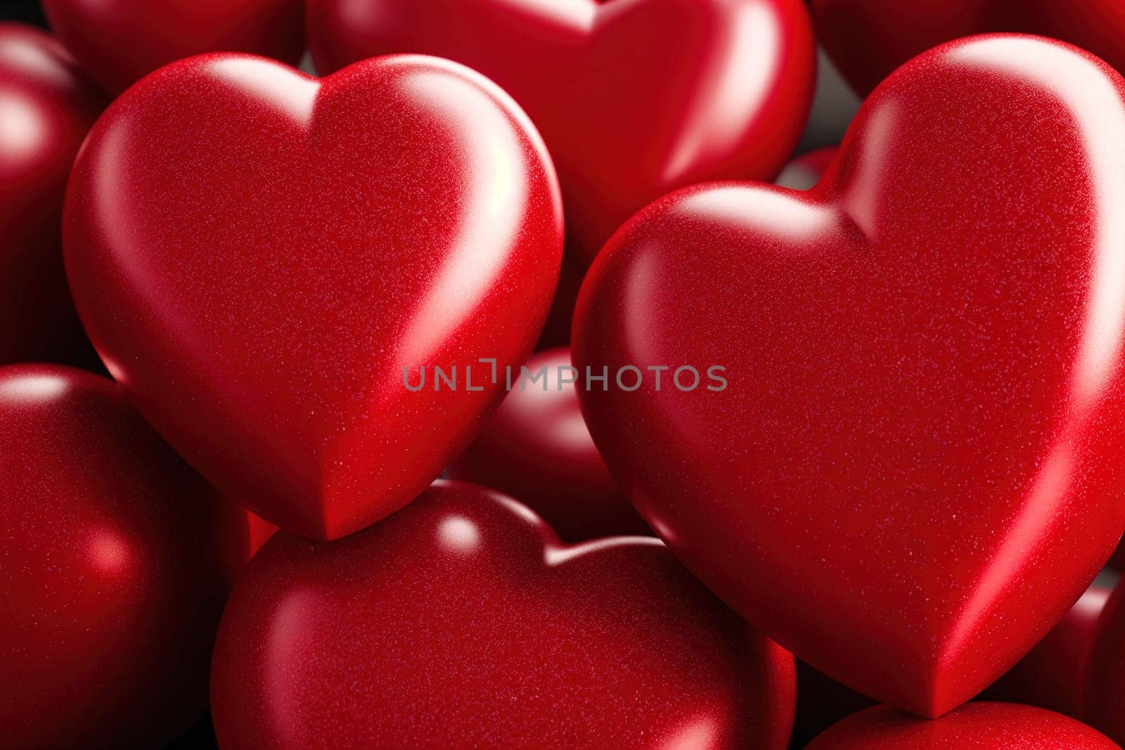 The image is a group of red hearts floating in mid-air.