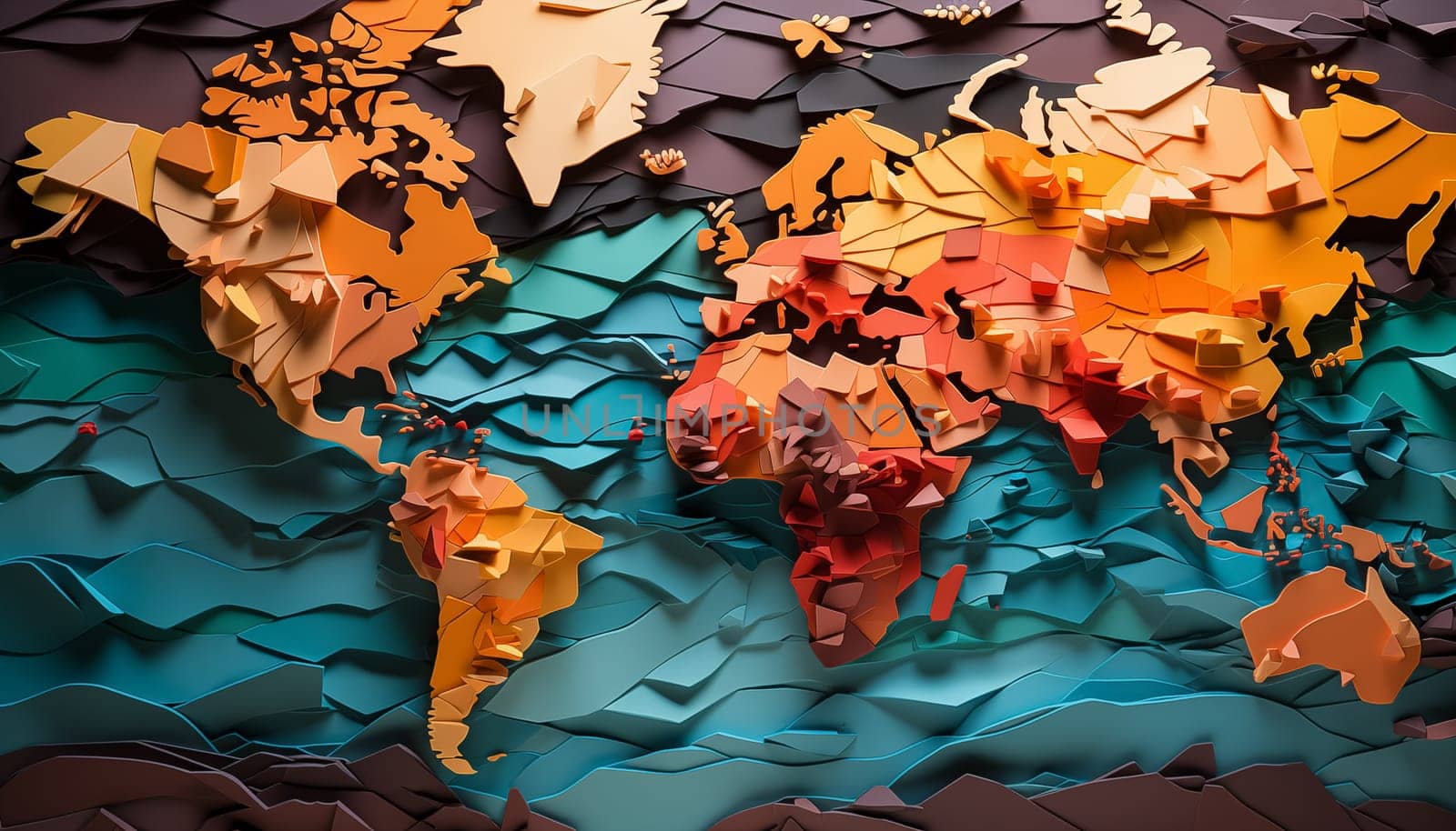 World map - abstract background by Nadtochiy