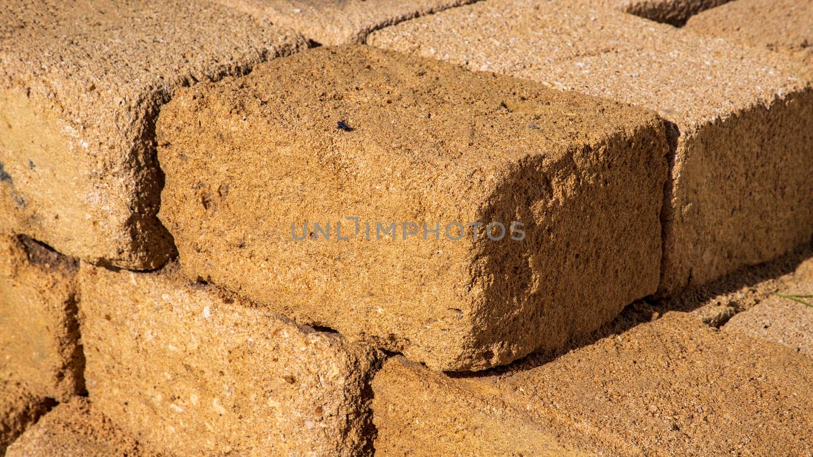 The texture of the sand brick, masonry with the bricks by EdVal