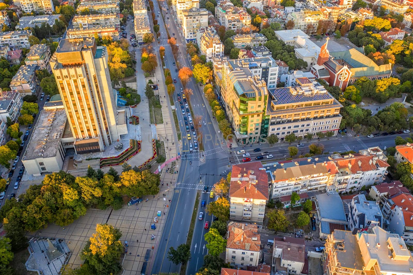Aerial view from a drone over the city of Varna, Bulgaria by EdVal