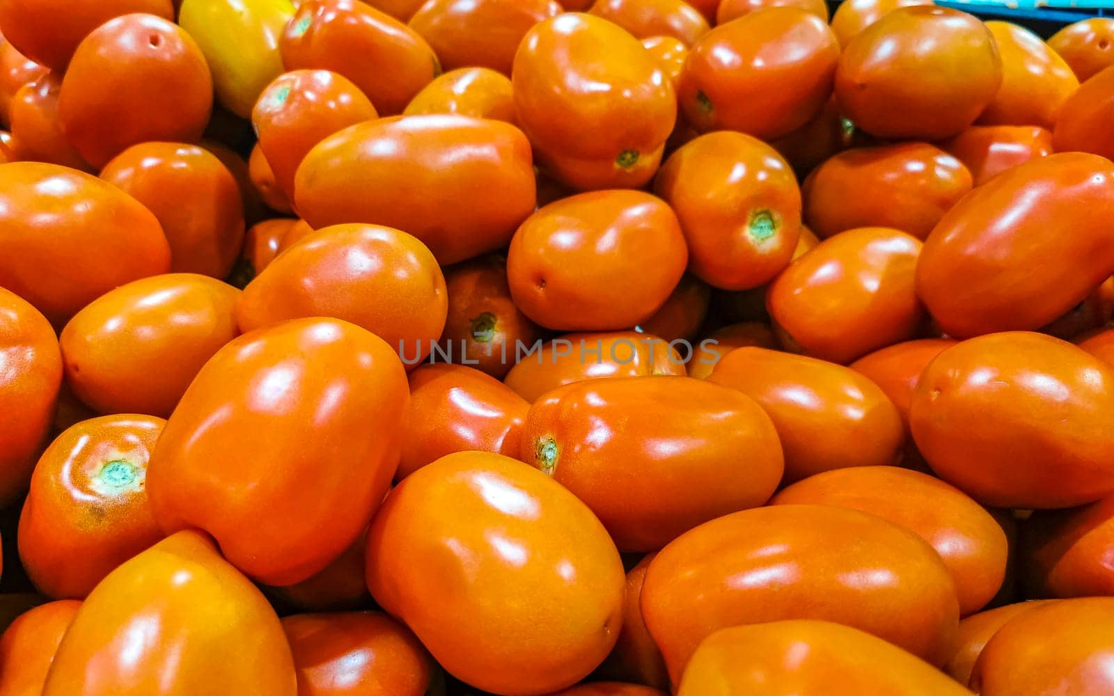 Tomatoes Tomato Vegetables on the market in Zicatela Puerto Escondido Oaxaca Mexico.