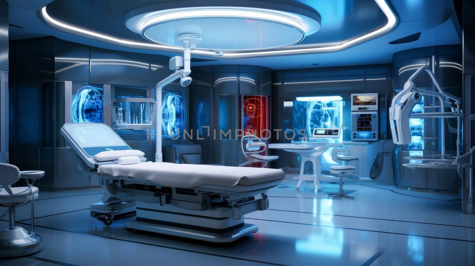 A bright modern room in the hospital. Medicine, treatment in a medical institution, healthy lifestyle, medical life insurance, pharmacies, pharmacy, treatment in a clinic.