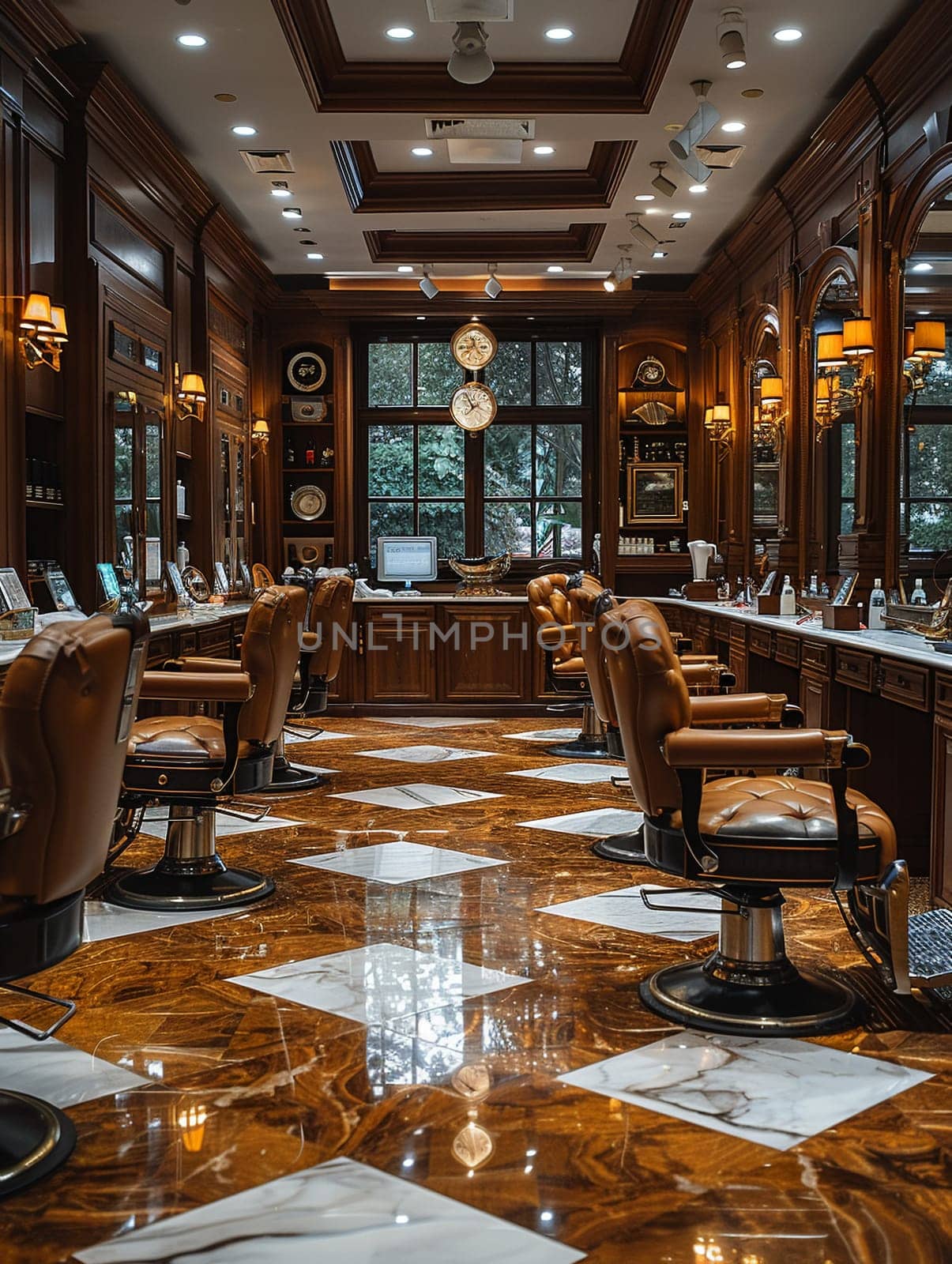 Barbershop Clippers Carve Trends in Business of Men's Styling, Barber poles and leather chairs carve a story of style trends and grooming in the barbershop business.