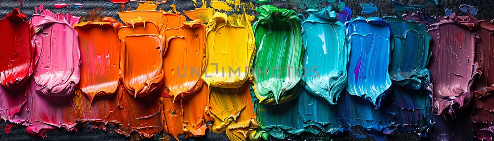 Painter's palette with vibrant colors, representing creativity and the art process