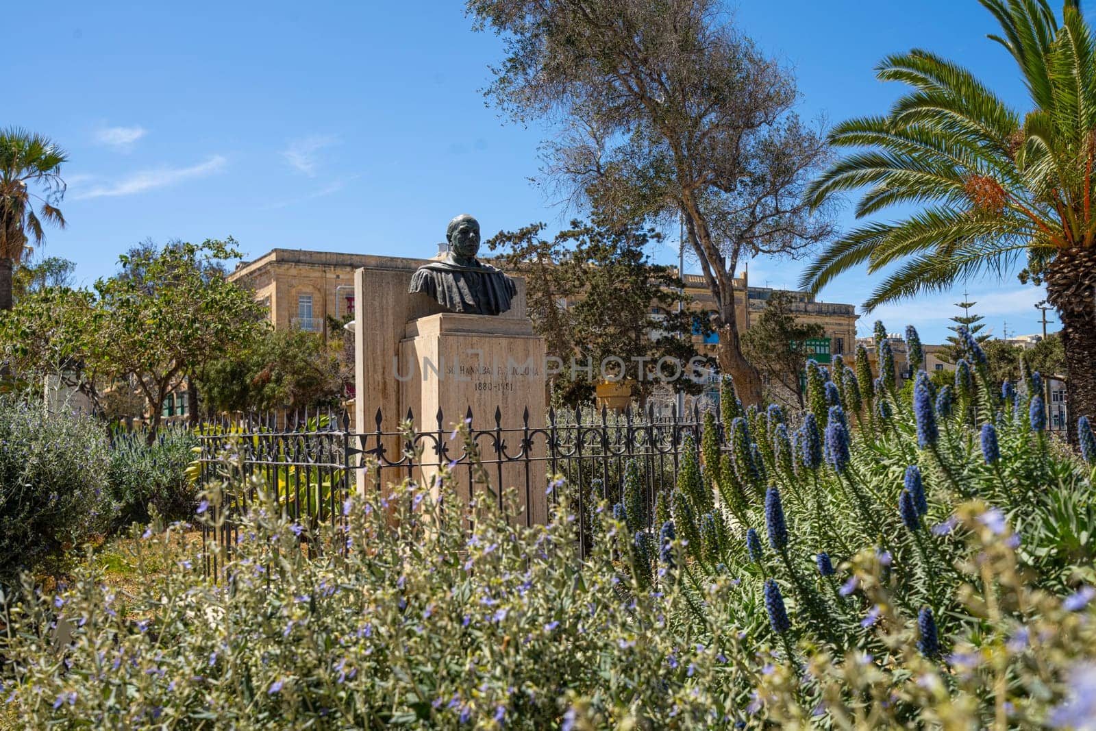 Valletta, Malta, April 03, 2024. the Sir Hannibal P. Scicluna at the Maglio gardens in the city center