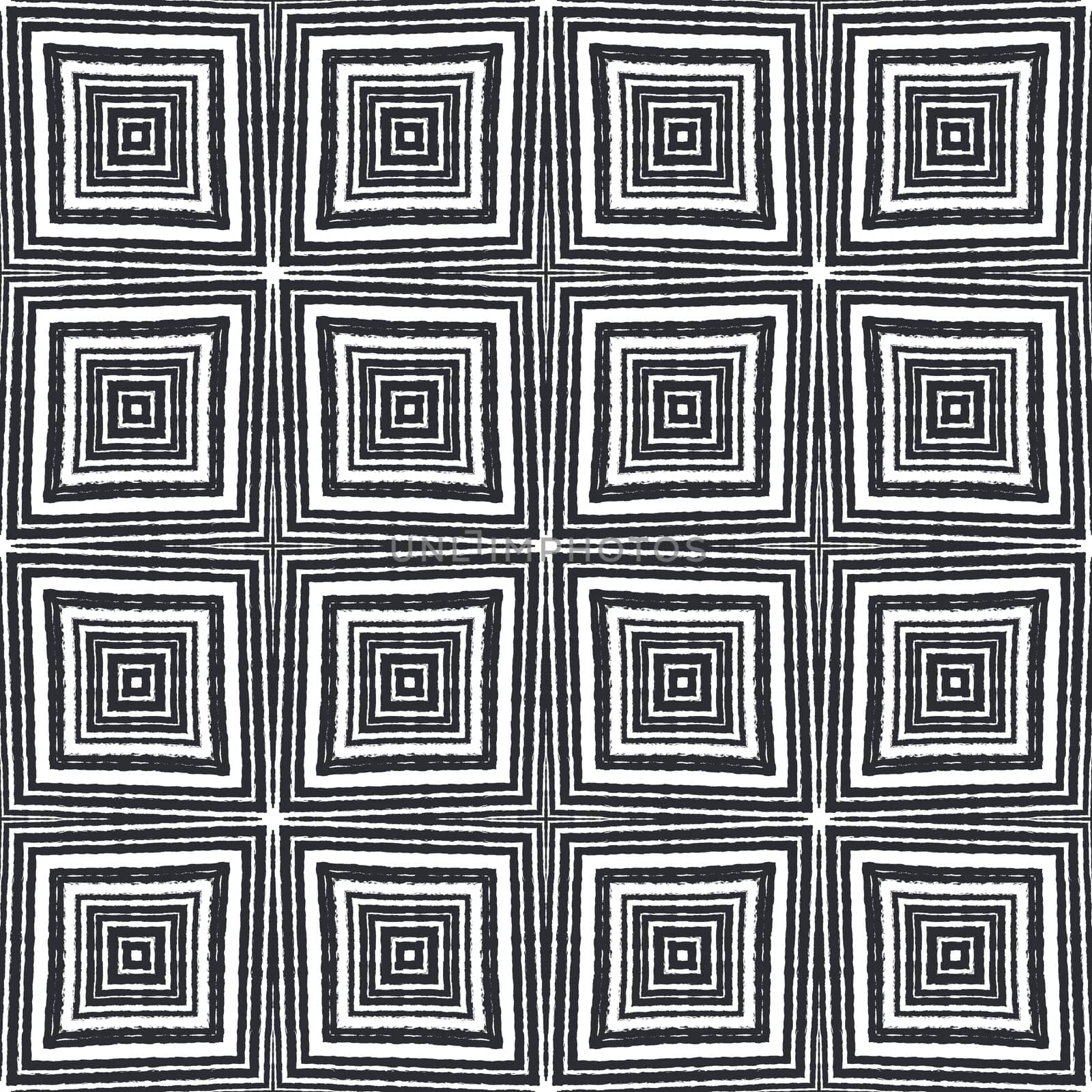 Ikat repeating swimwear design. Black symmetrical kaleidoscope background. Summer ikat sweamwear pattern. Textile ready indelible print, swimwear fabric, wallpaper, wrapping.