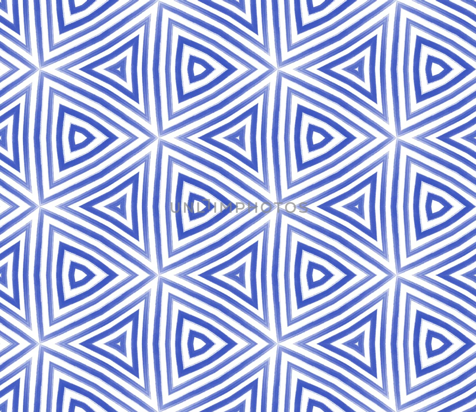 Mosaic seamless pattern. Indigo symmetrical by beginagain