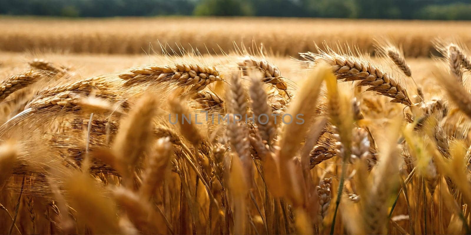 Wheat field. Generative AI. High quality photo