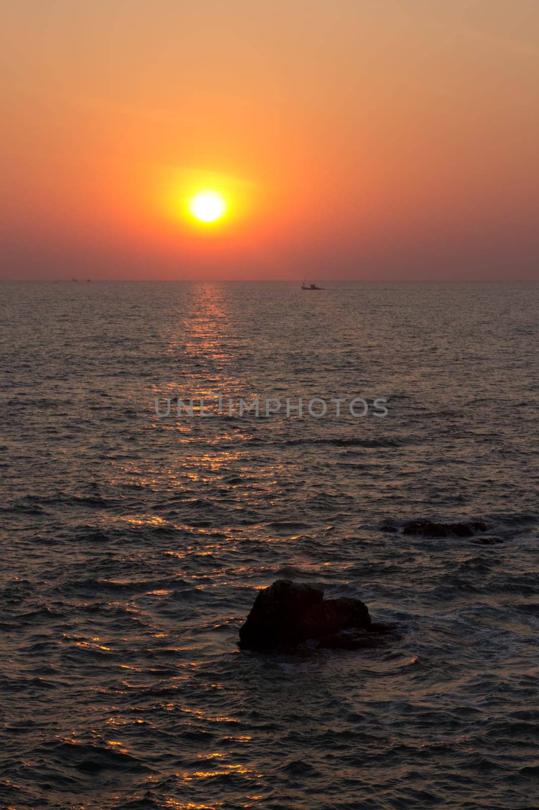 Sunset on the background of the cliffs of Goa by TimaRAI