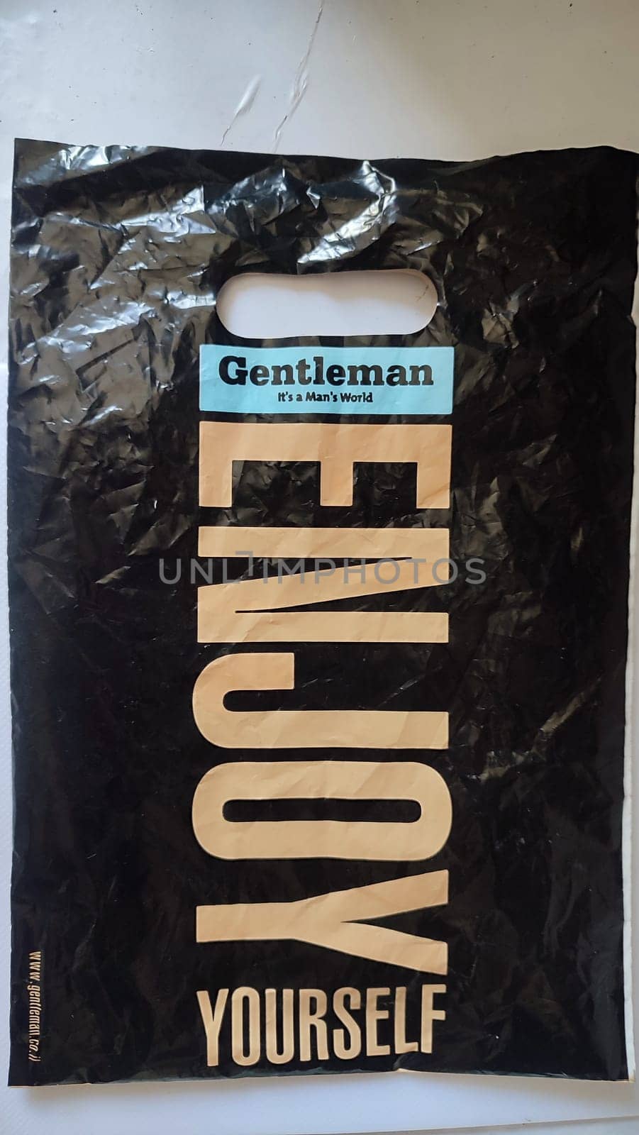 April 6, 2024 Beer Sheva Israel, cellophane bag packaging with the text Enjoy. High quality photo