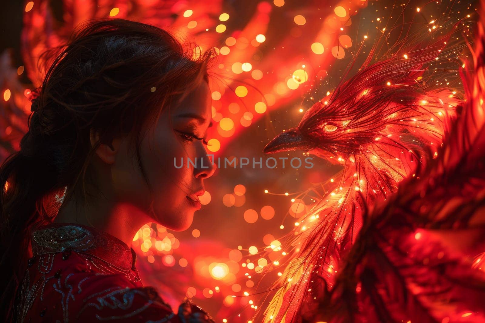 A woman with a Phoenix winged angelic appearance by itchaznong