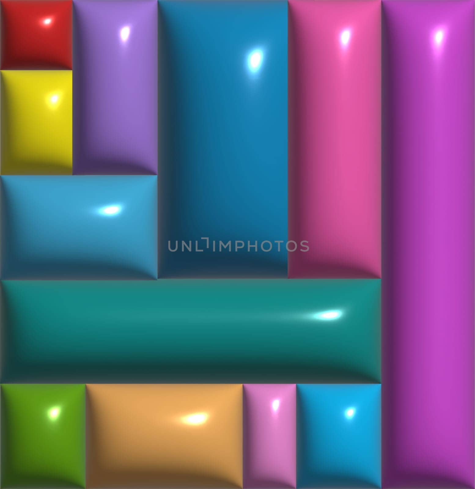 Multi-colored cubes, abstract background. 3D rendering illustration by ndanko