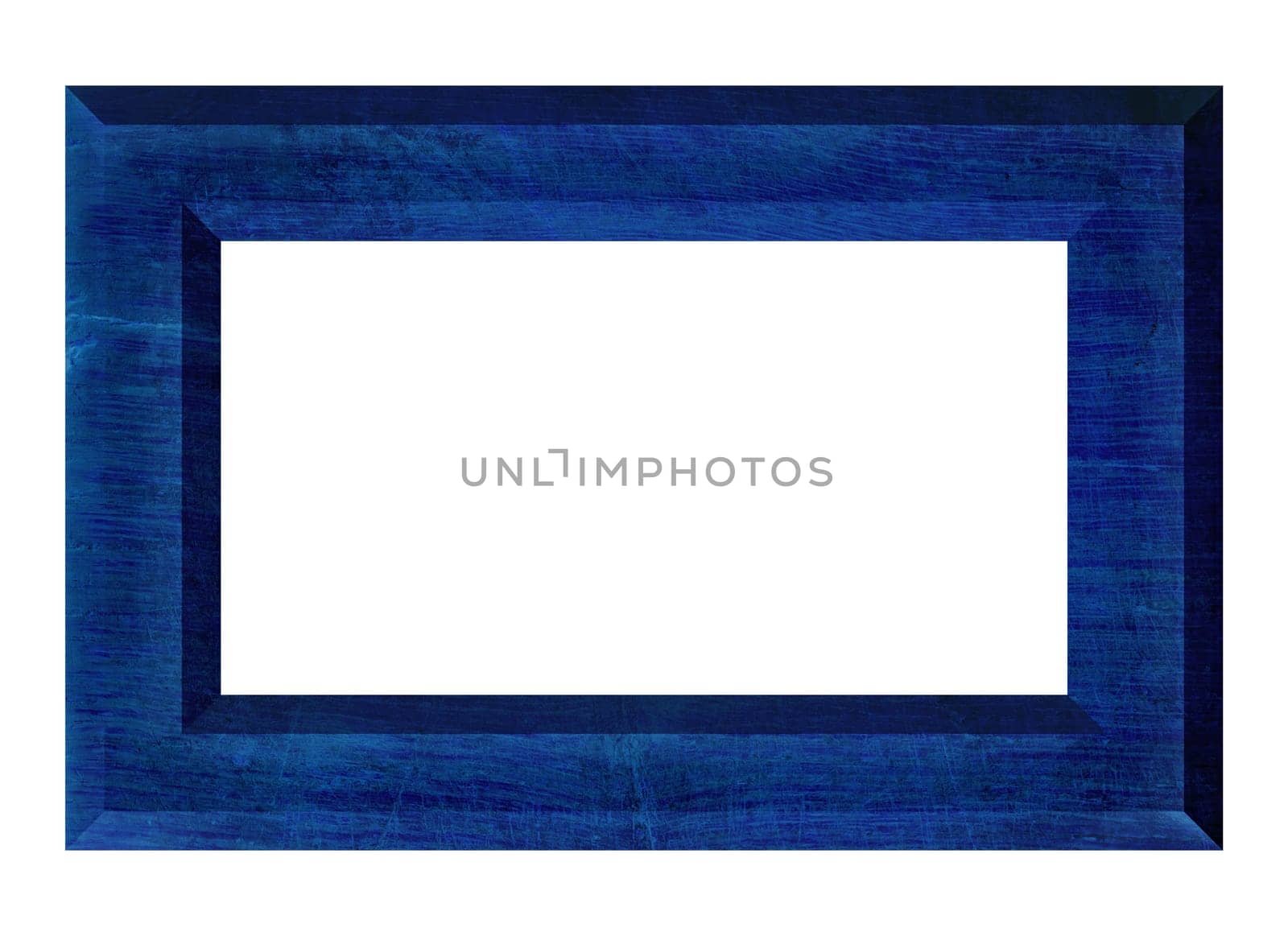 Blue blank wall hanging rectangular wooden picture and photo frame by ndanko