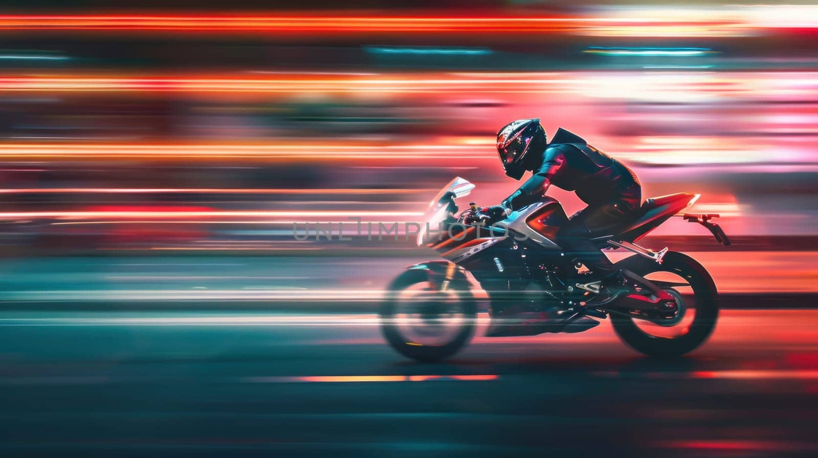 A man is riding a motorcycle in the rain.