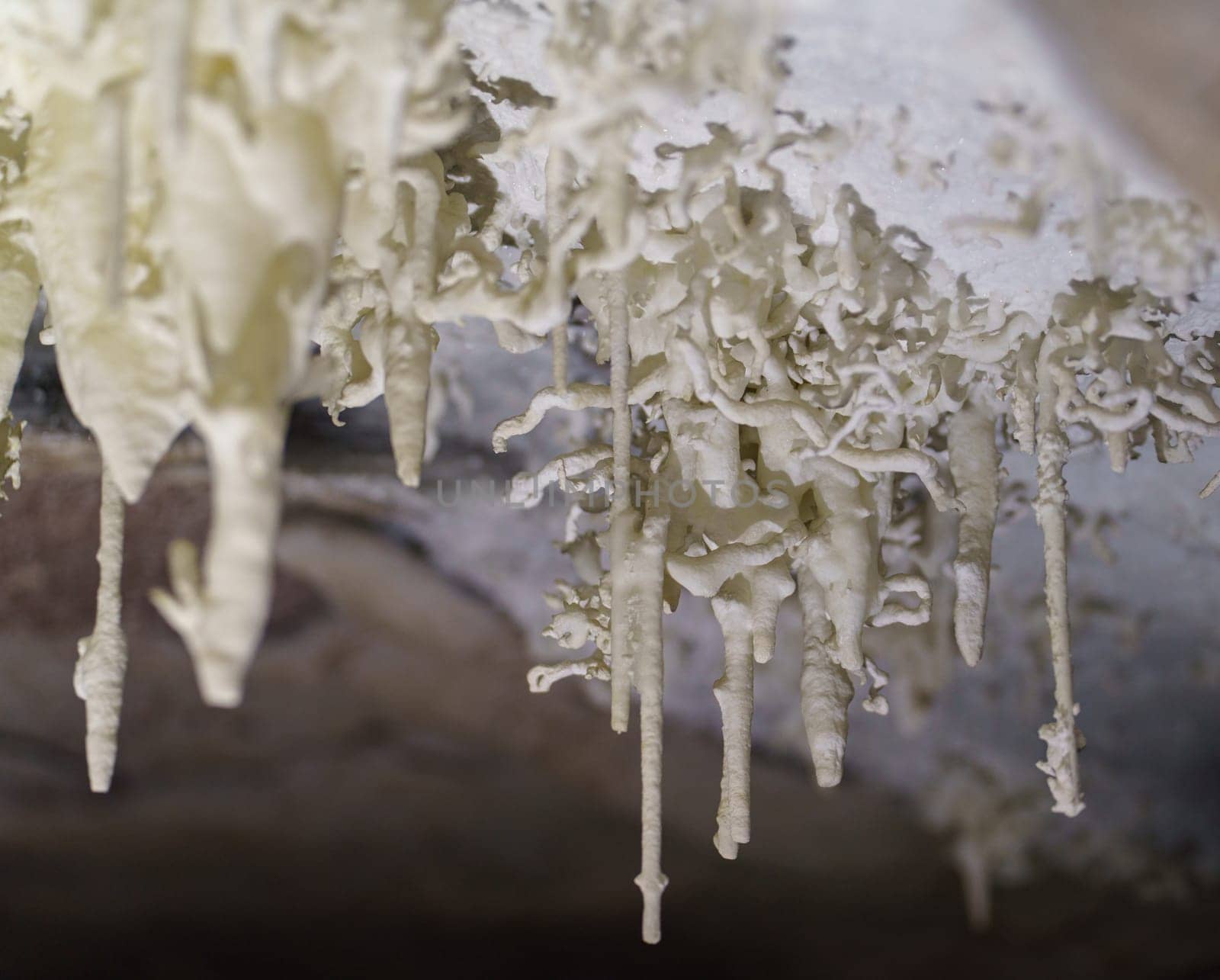 Intricate Icicle Formation in Cave During Winter Season by FerradalFCG