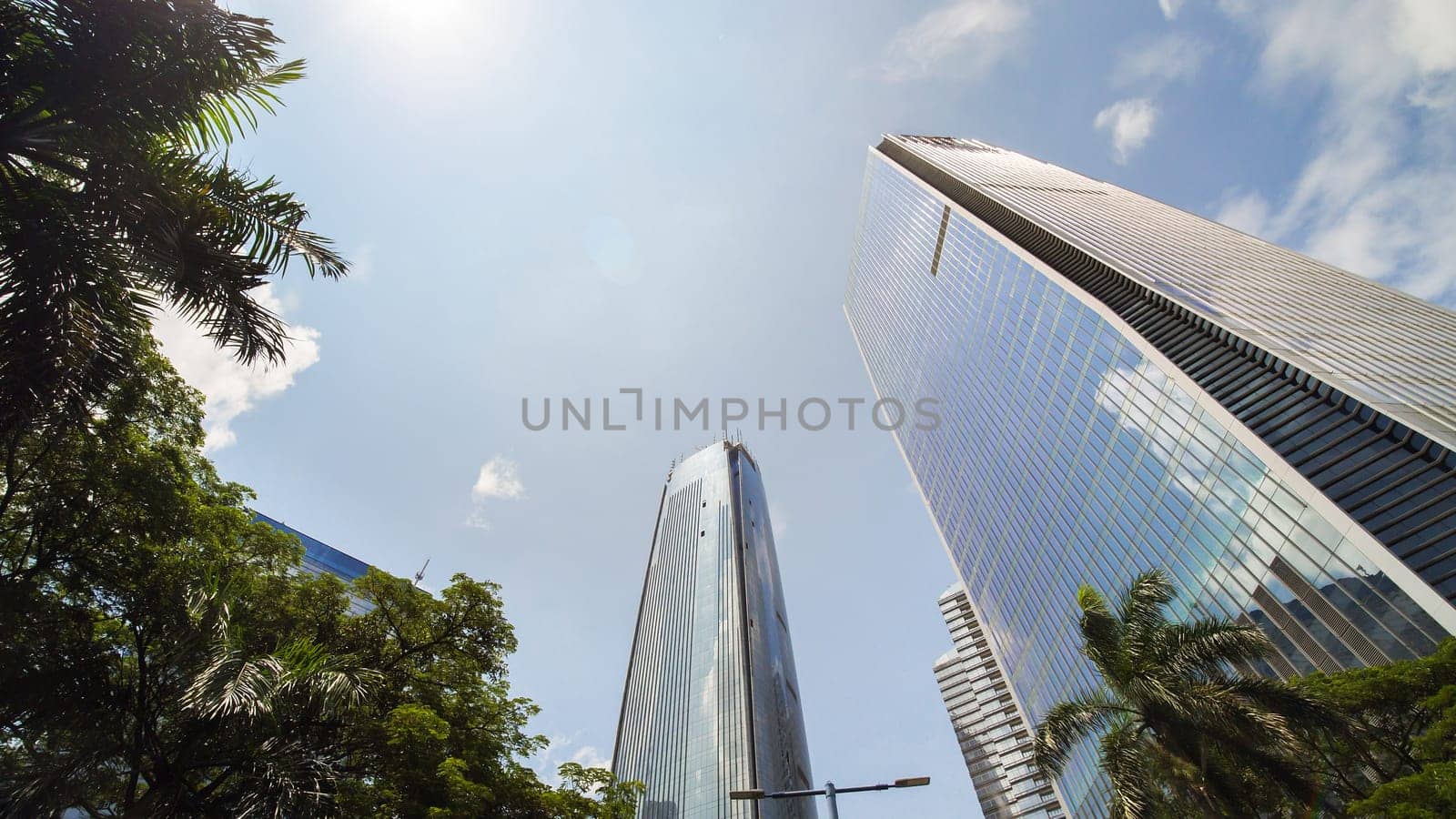 Skyscrapers of Jakarta, the capital of Indonesia, on a sunny day. by DovidPro