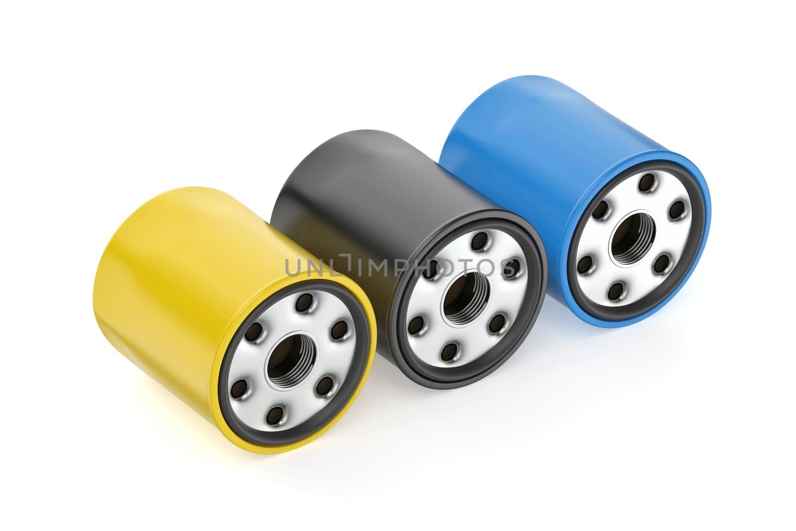 Different automobile oil filters by magraphics