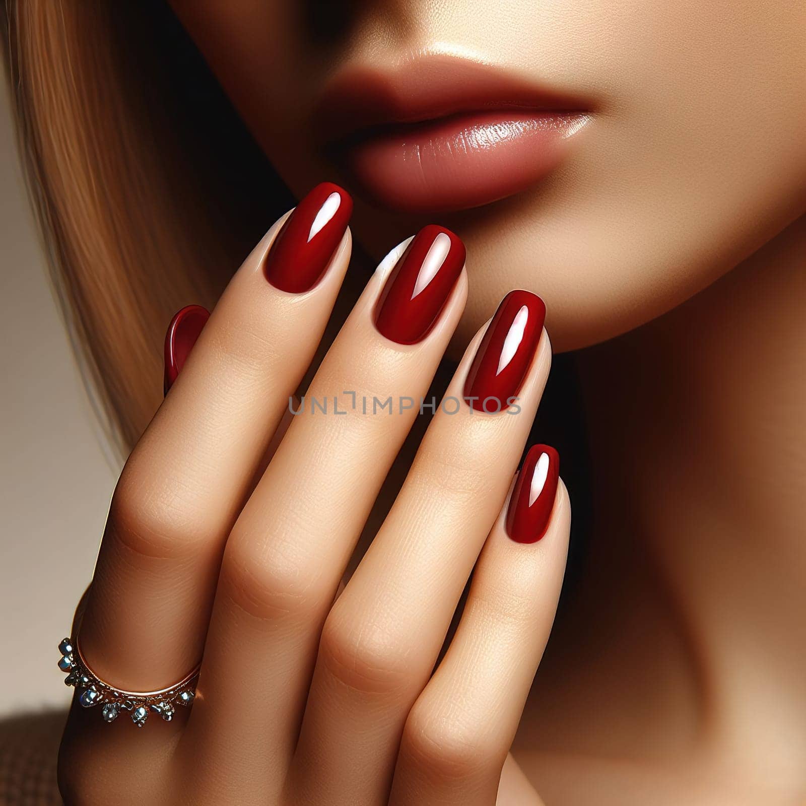Beautiful women's manicure. Nails. Generative AI by gordiza