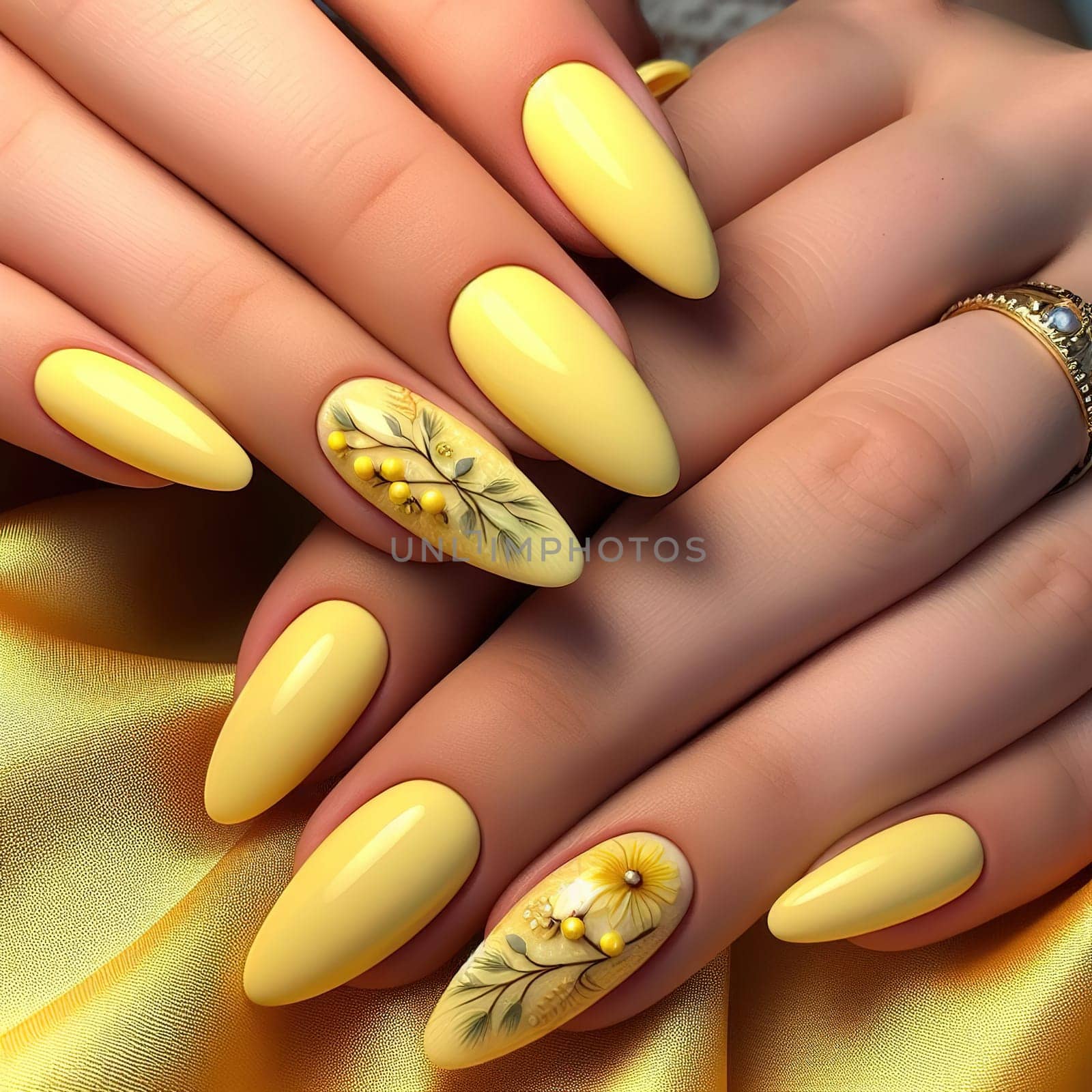 Beautiful women's manicure. Nails. Generative AI by gordiza
