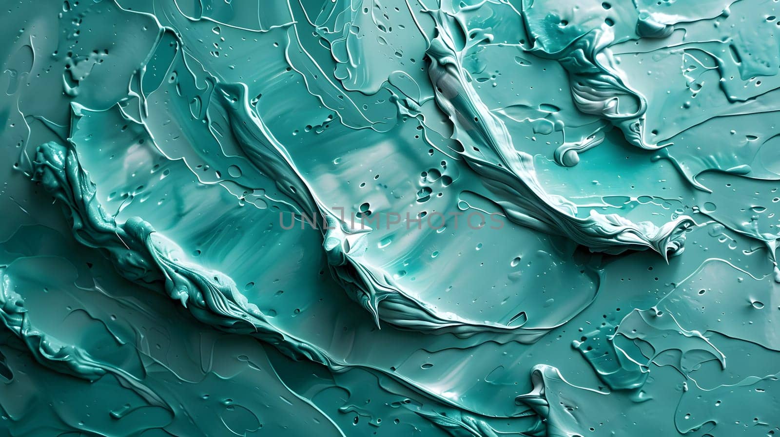 A close up of a liquid azure texture resembling a freezing natural material by Nadtochiy