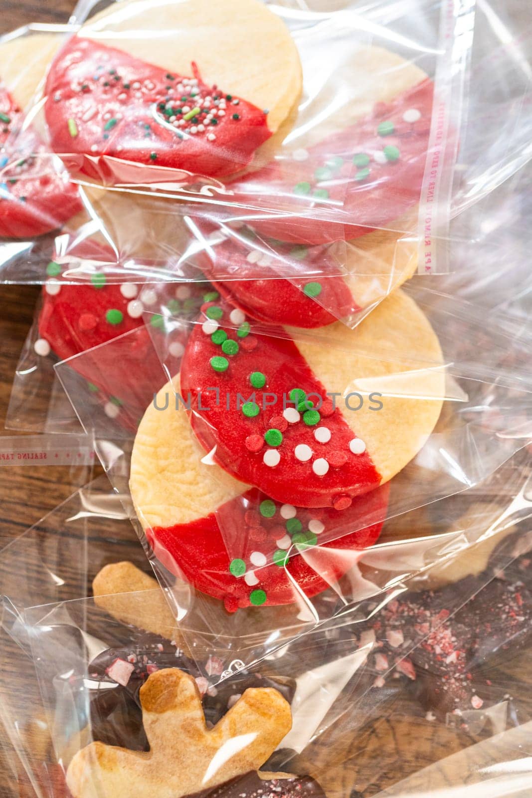 Festive Cookie Packaging with Chocolate-Dipped Christmas Delights by arinahabich