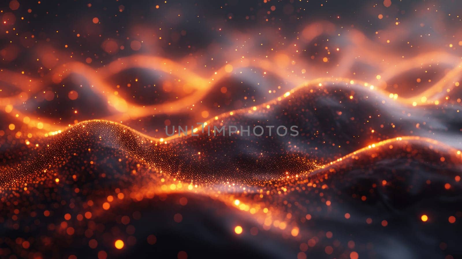 This computer-generated image showcases a dynamic and vibrant wave of light, creating captivating visual abstractions.