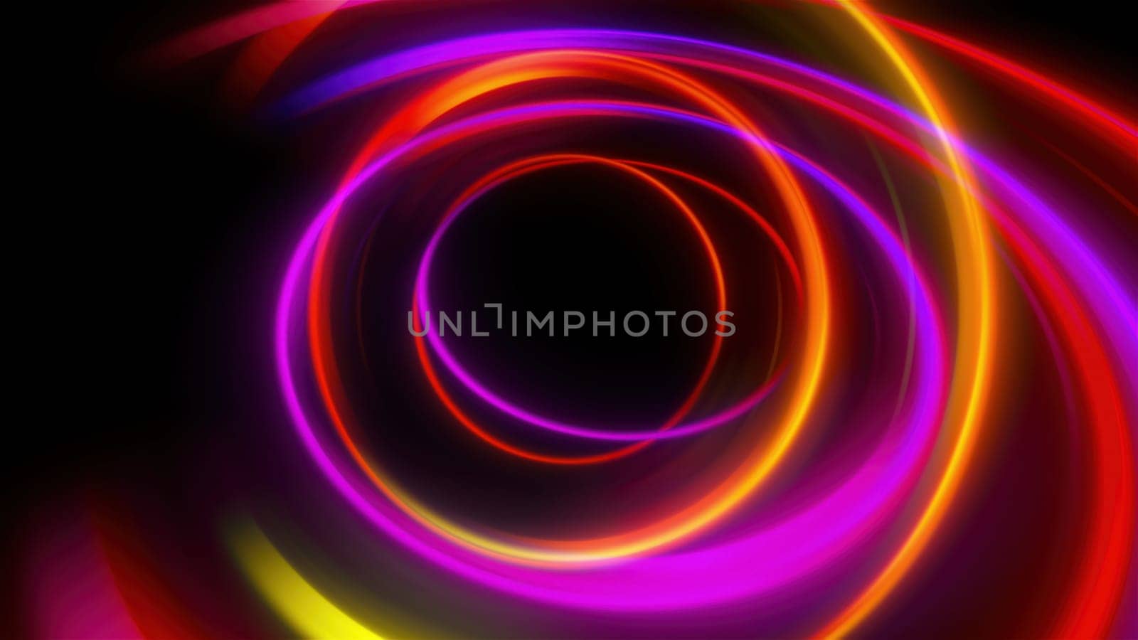 Luminous Swirling Glowing Circles. Computer generated 3d render