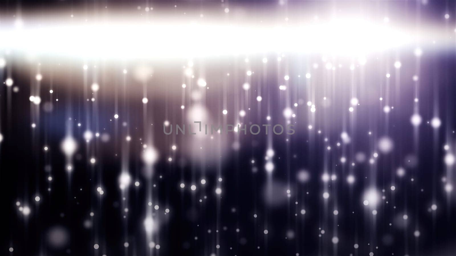 Abstract white bokeh particles. Computer generated 3d render