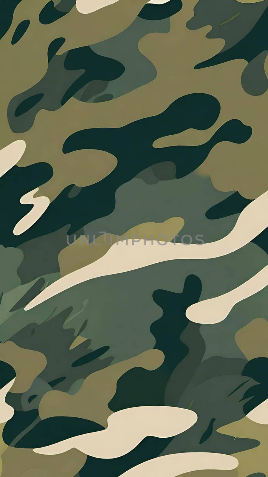 Camouflage Seamless Pattern. Classic clothing style masking camo repeat print. Green, brown, black colors. Vector illustration.Classic clothing style masking camo repeat print.