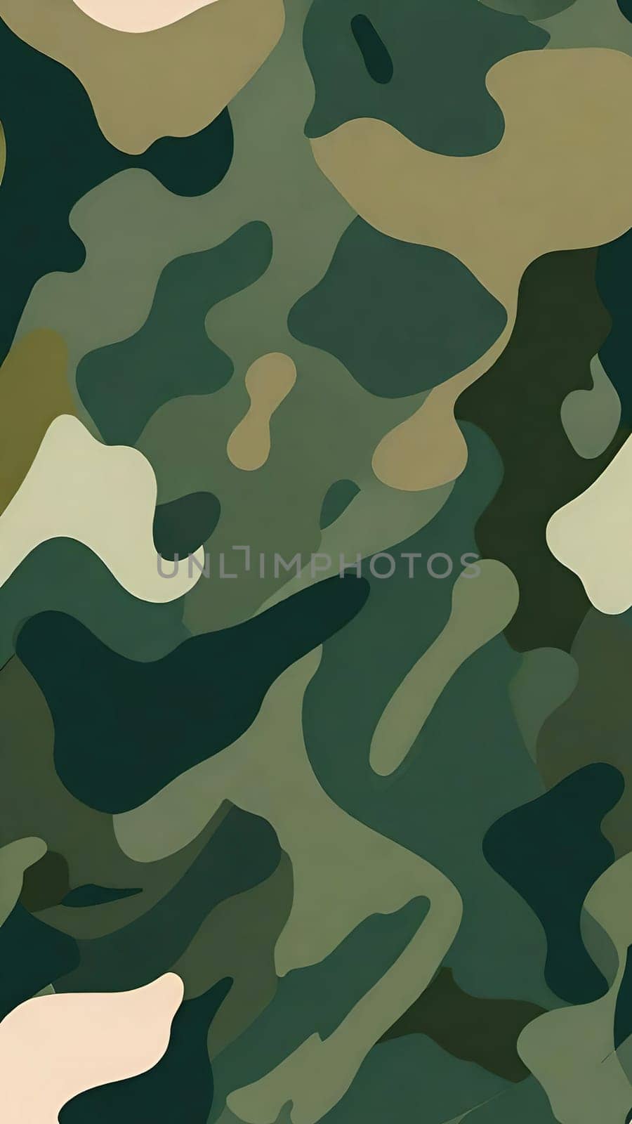 Camouflage Seamless Pattern. Classic clothing style masking camo repeat print. Green, brown, black colors. Vector illustration.Classic clothing style masking camo repeat print.
