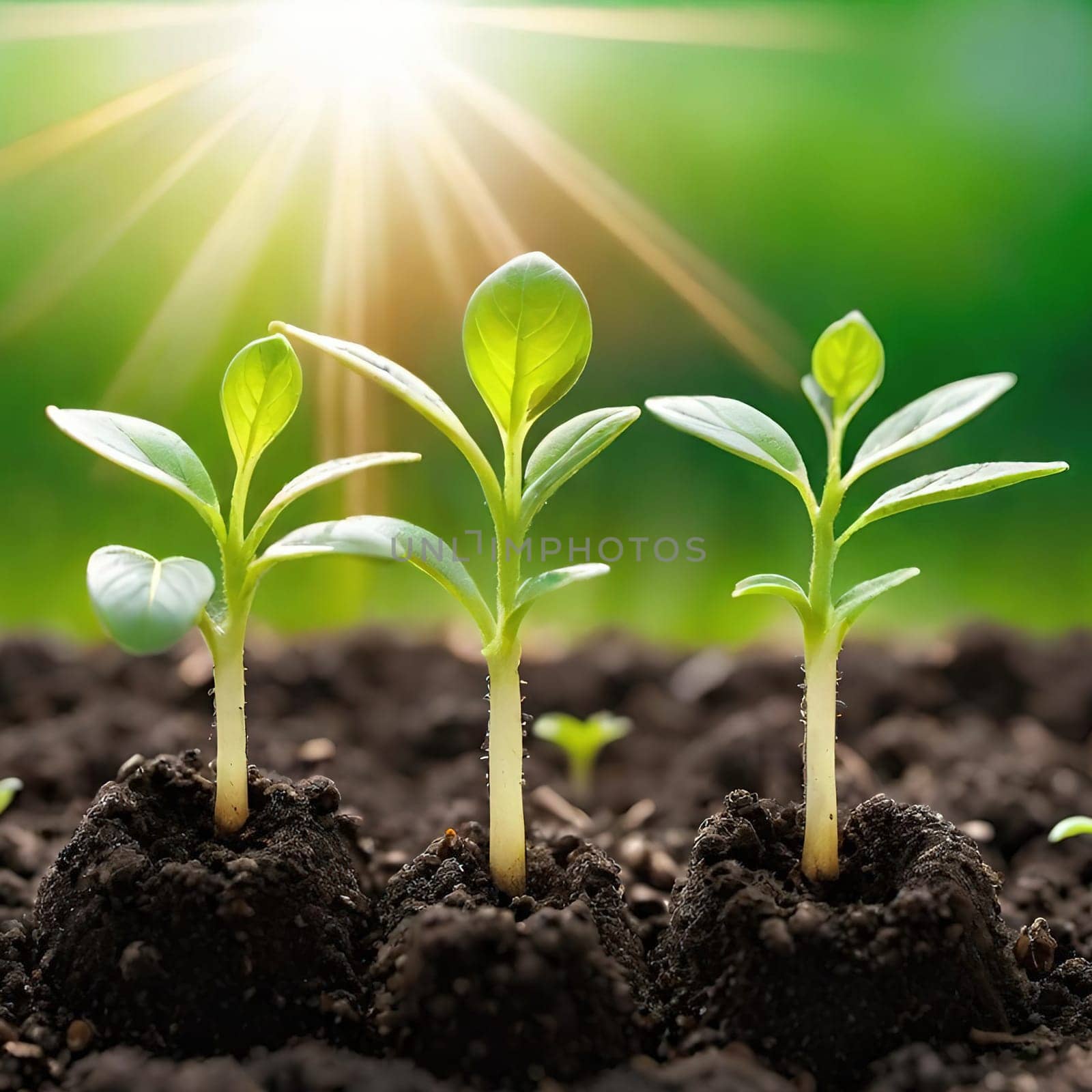 Green plant seedling illustrating concept of new life and environmental conservation.Green seedling illustrating concept of new life and development. Sprout growing from seed.Green seedling illustrating concept of new life and investment in green business.