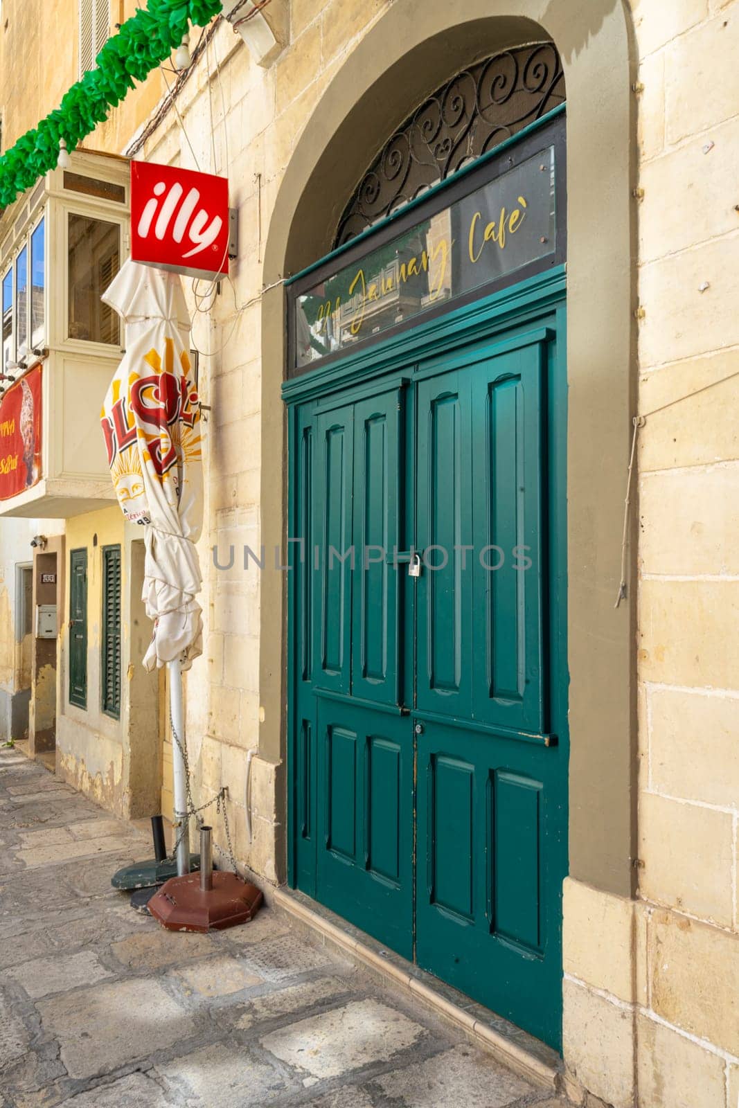 Illy caffè brand sign in Valletta Malta by sergiodv