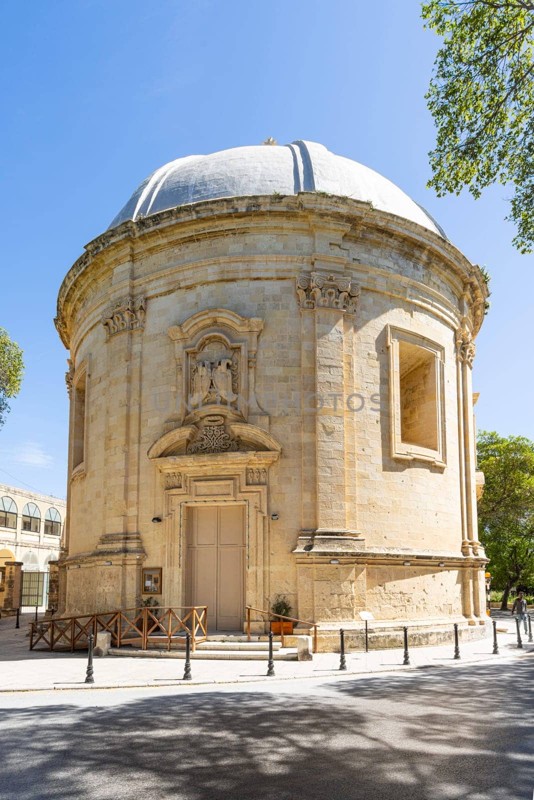 Valletta, Malta, April 03, 2024.  external view of the church of Siarra in Floriana