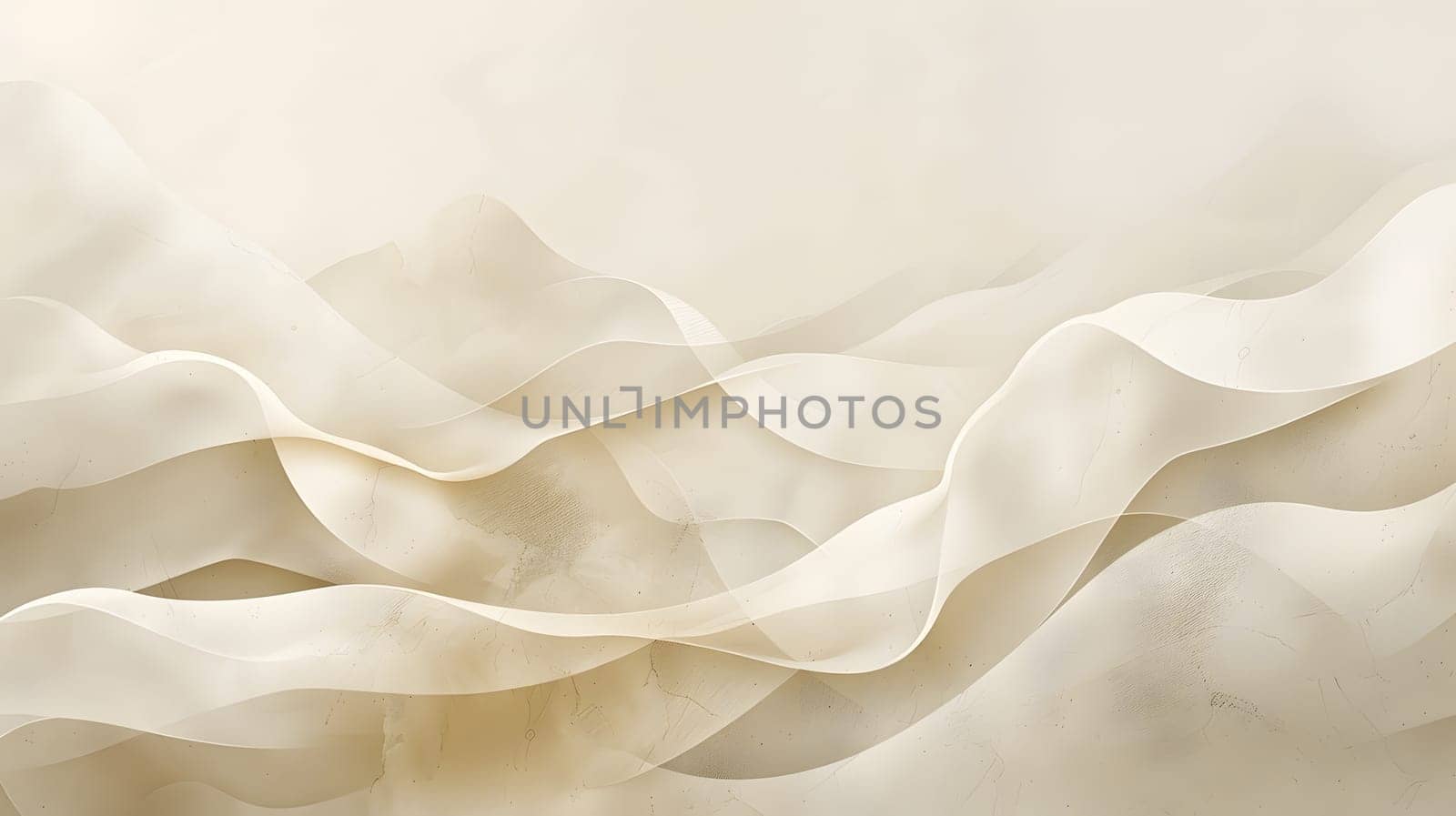 Closeup of beige linen with wave pattern, perfect for events in the rose family by Nadtochiy