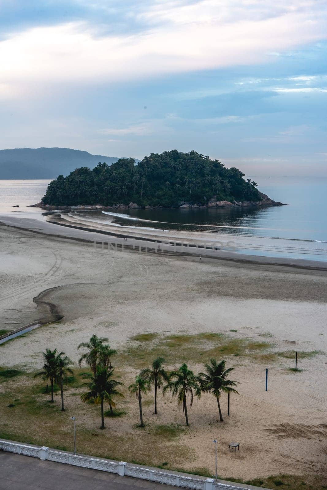 Morning at the beach of Santos, São Paulo, Brazil.